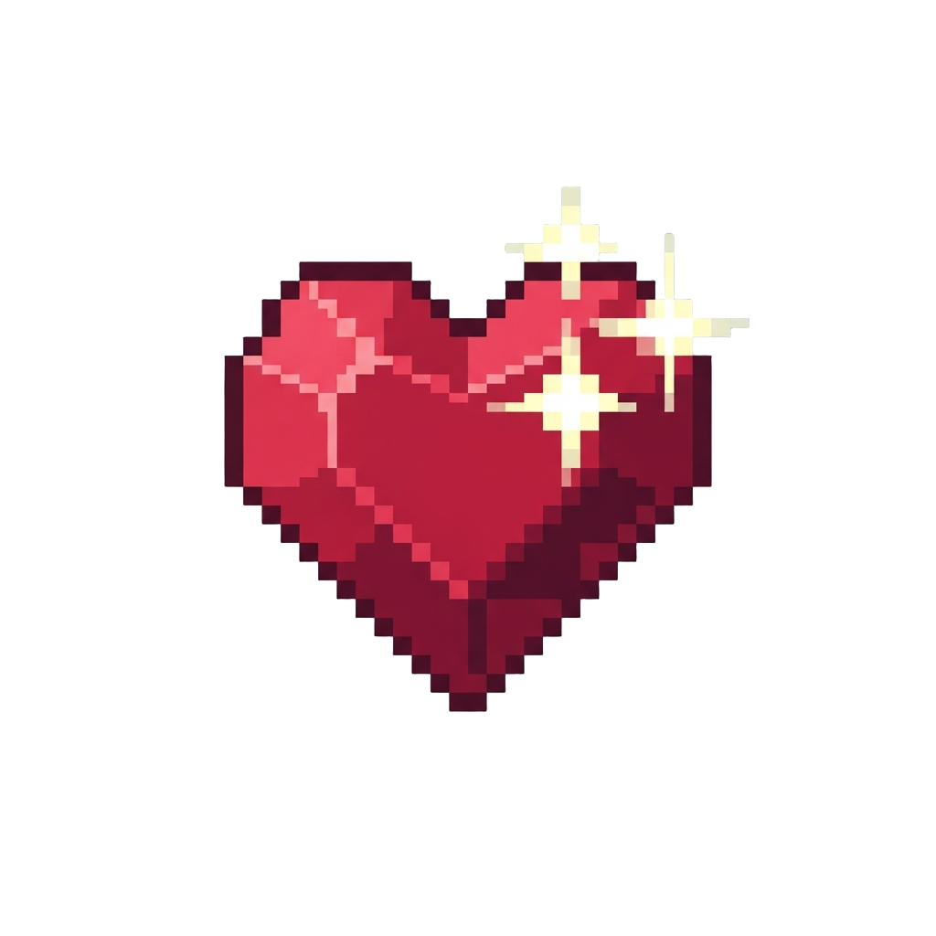A Sparkling Heart Symbol