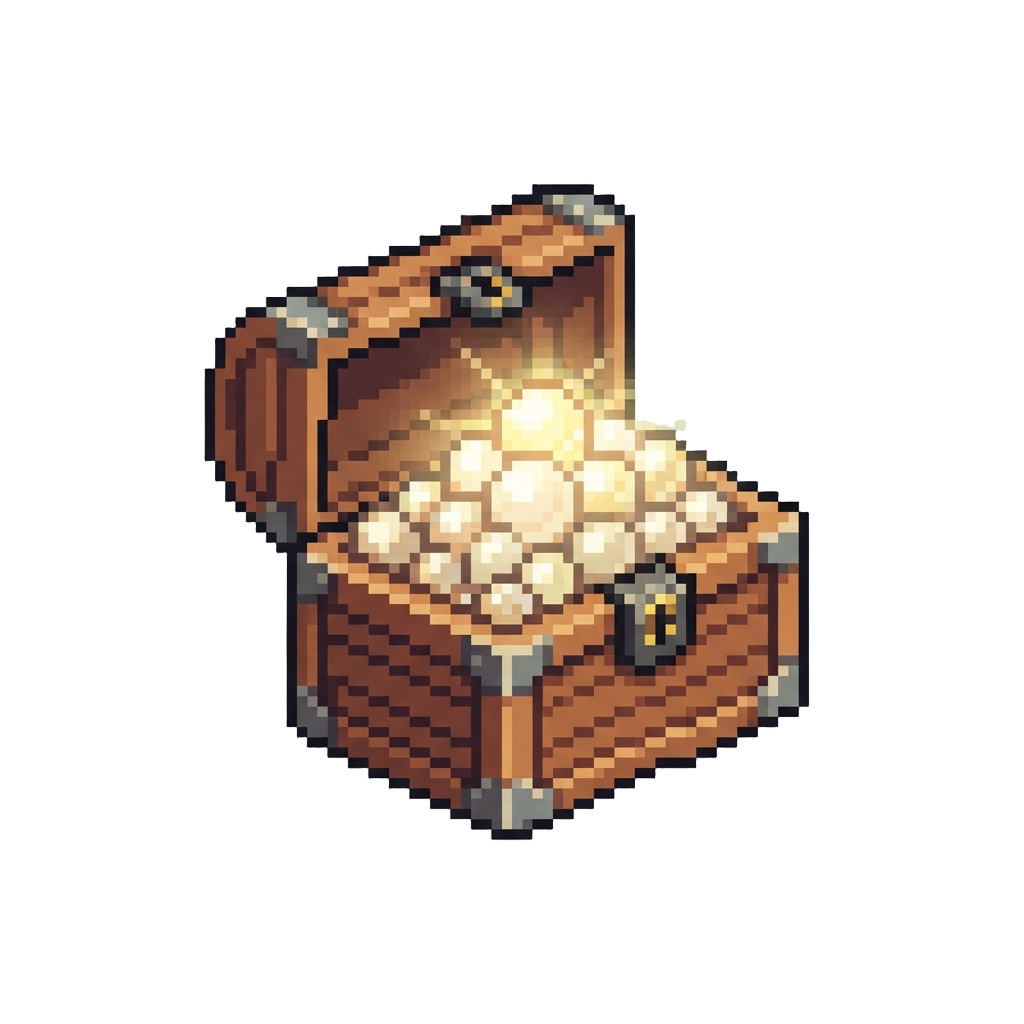A Chest of Glowing Pearls