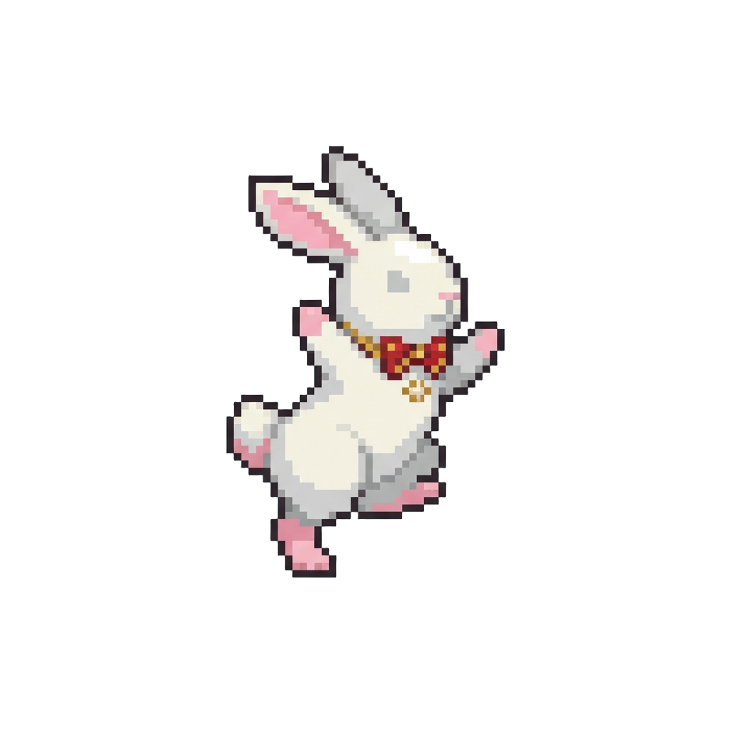 A Dancing Bunny Silhouette