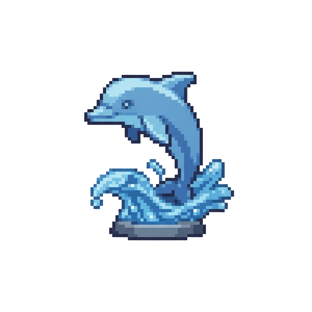 A Dolphin Water Sculpture