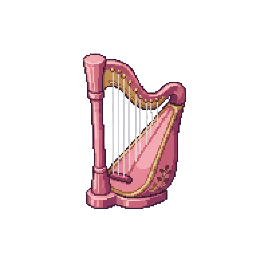 A Mini Pink Harp