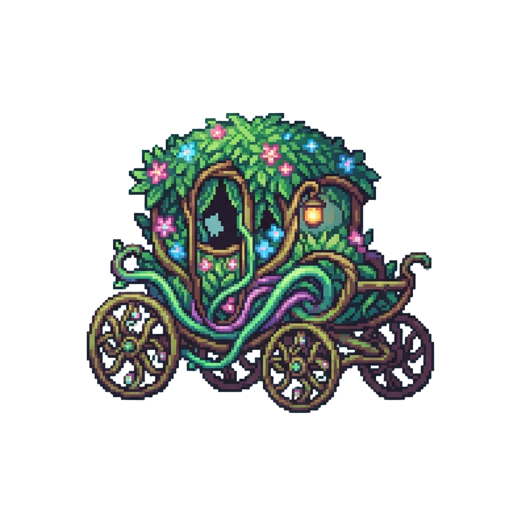 A Floral Enchanted Vine Carriage