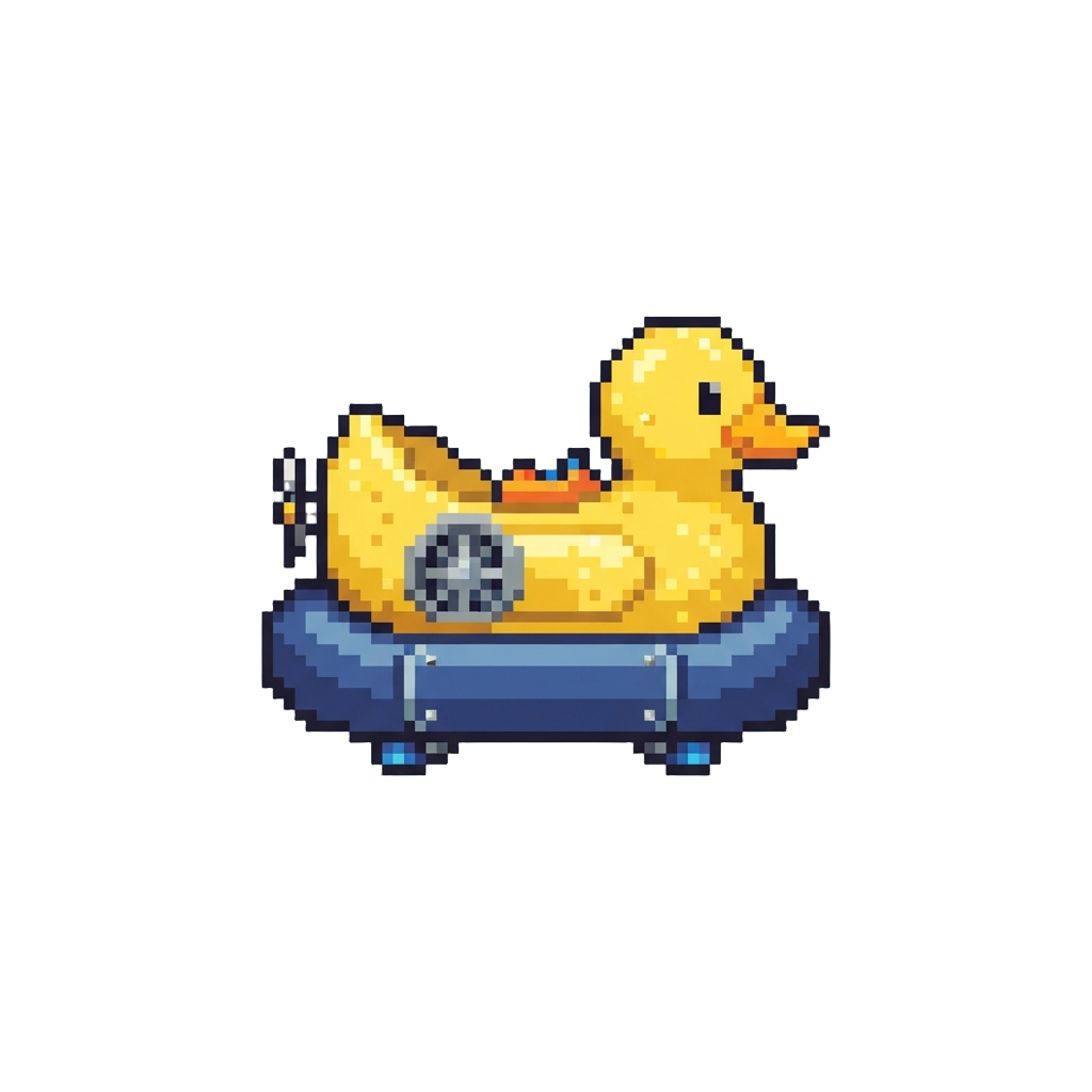 A Glittery Rubber Ducky Hovercraft