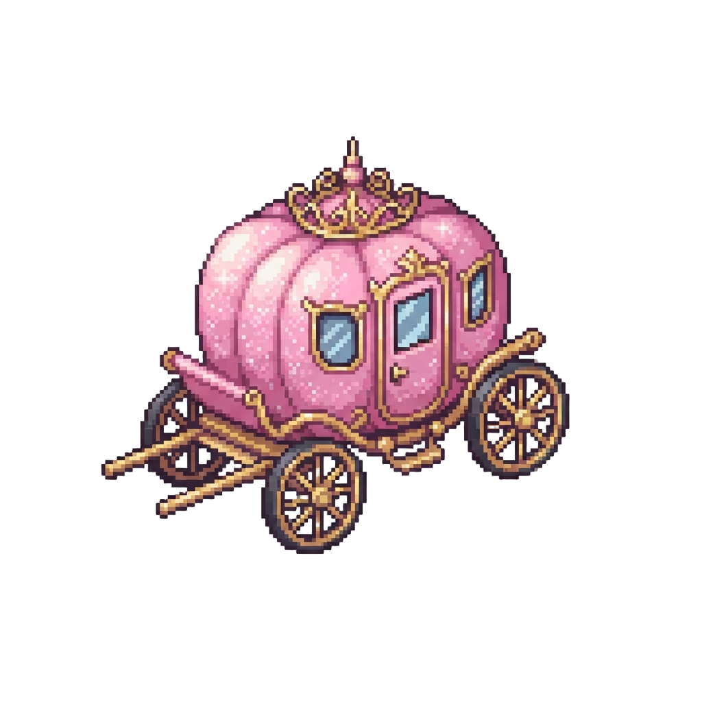 A Glittery Pink Pumpkin Coach