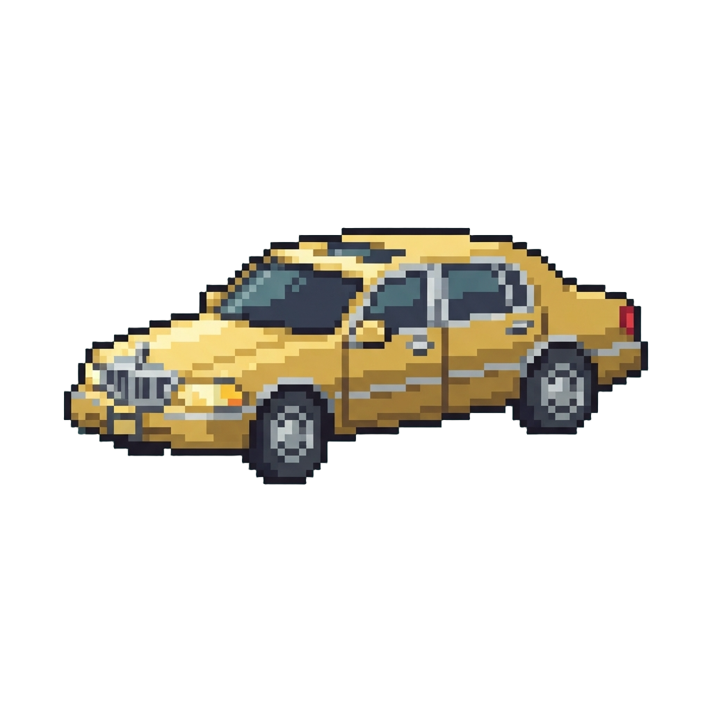 A Shiny Golden Luxury Limousine