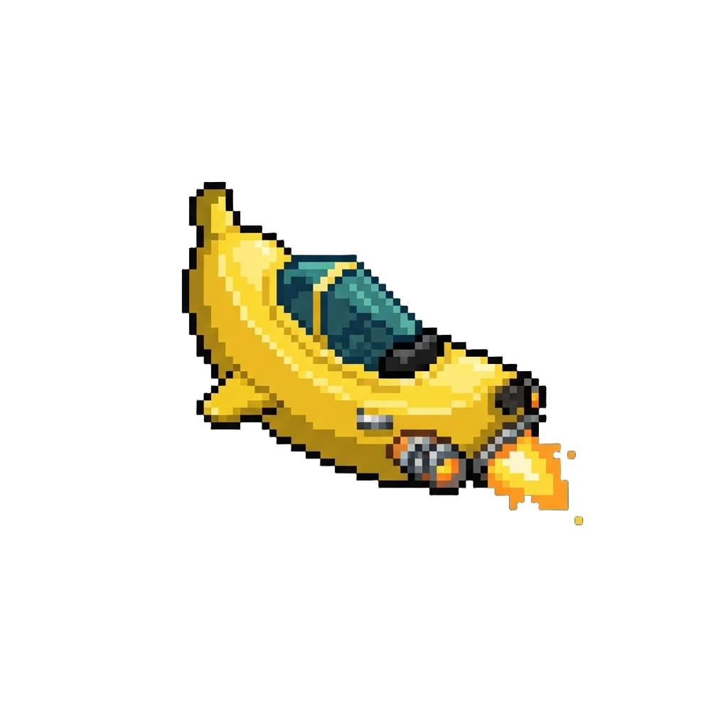 A Giant Glowing Banana Speeder