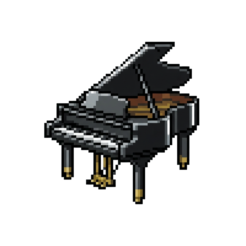 A Heavy Polished Black Grand Piano