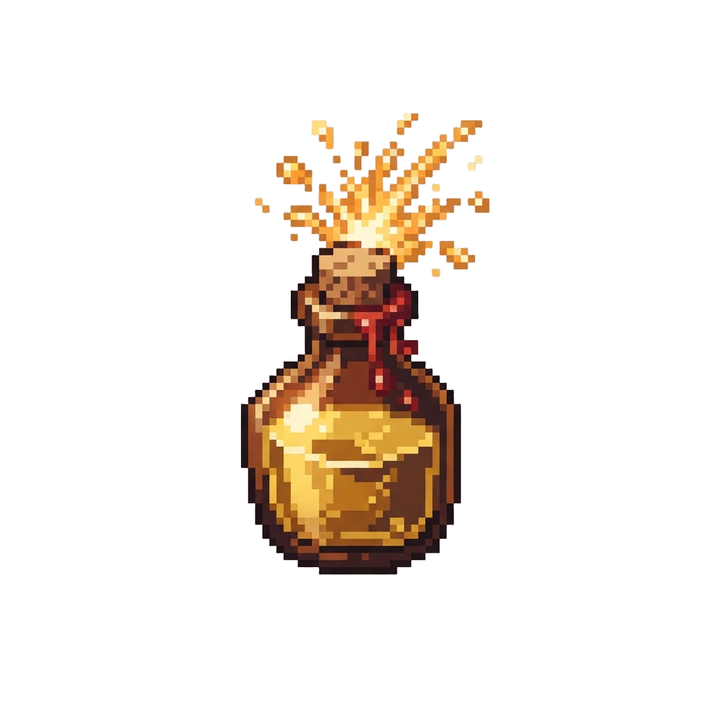 A Sparked Liquor Bottle Burst