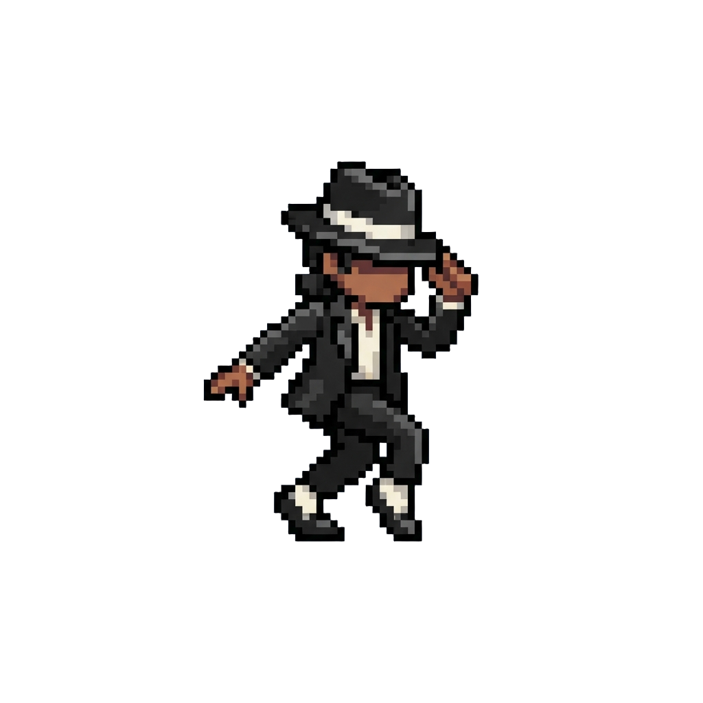A Retro Moonwalk with Stylish Hat Tips