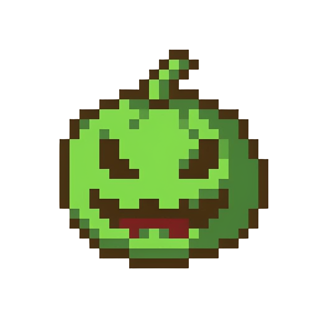 A Glowing Green-slime Oozing Jack-o'-lantern