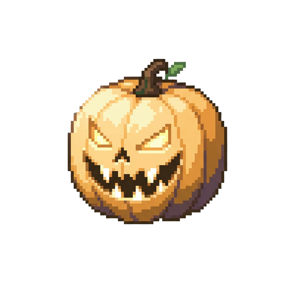 A Jagged-fanged Grinning Ghost Pumpkin