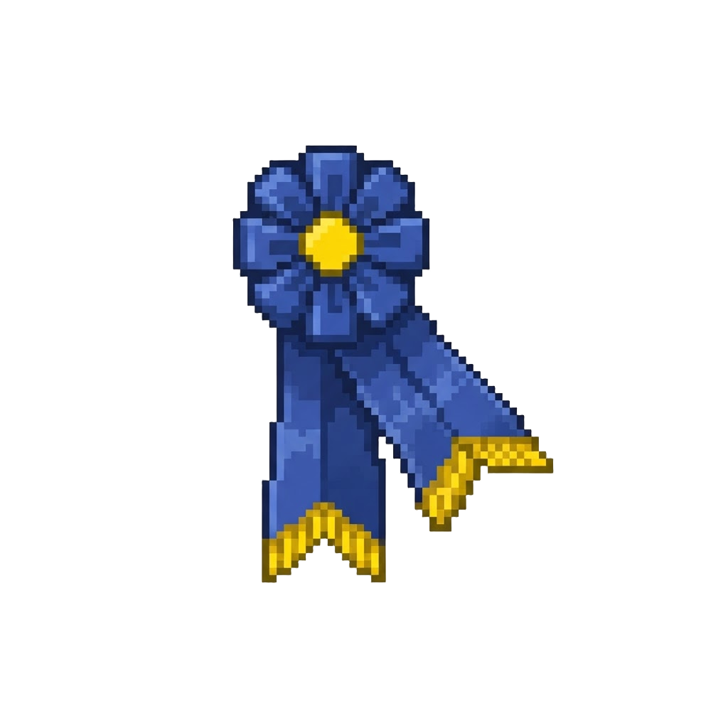 A Royal Blue Championship Ribbon