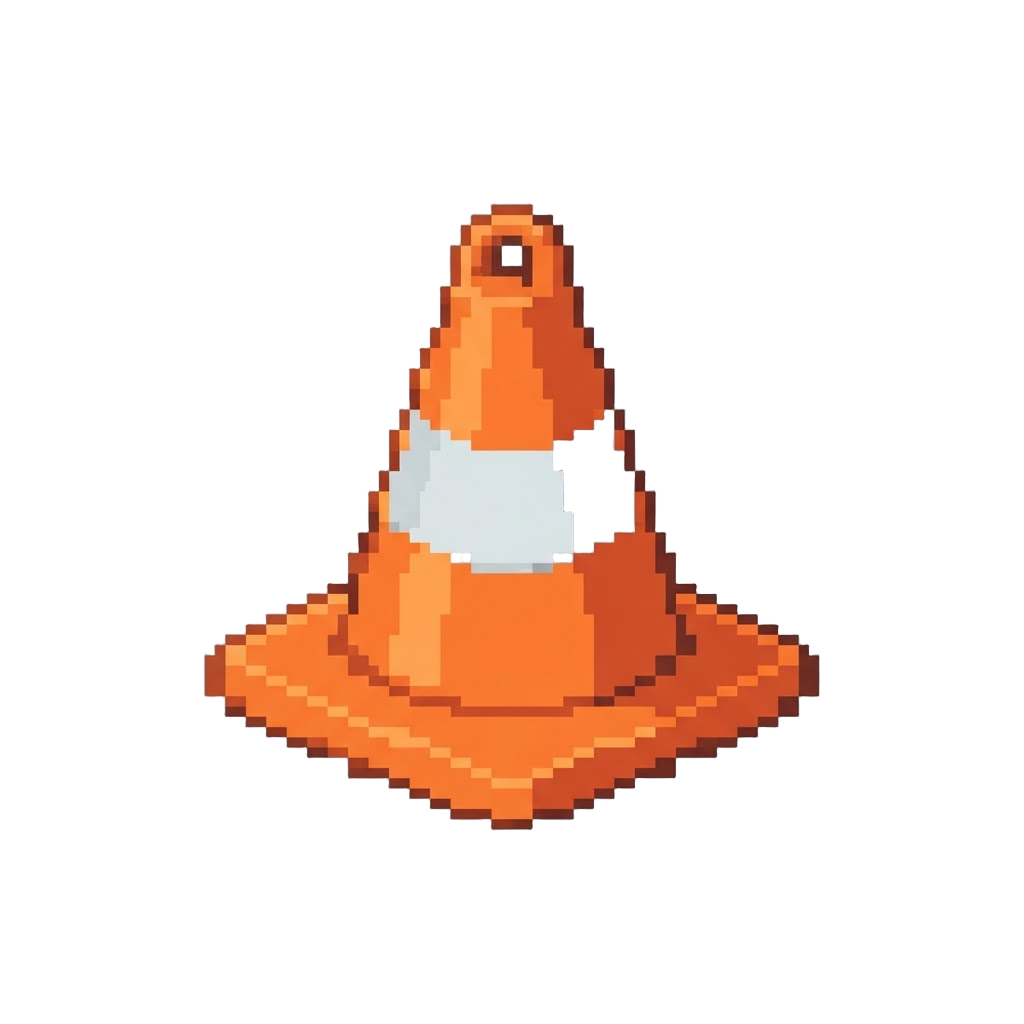 A Stray Plastic Orange Cone