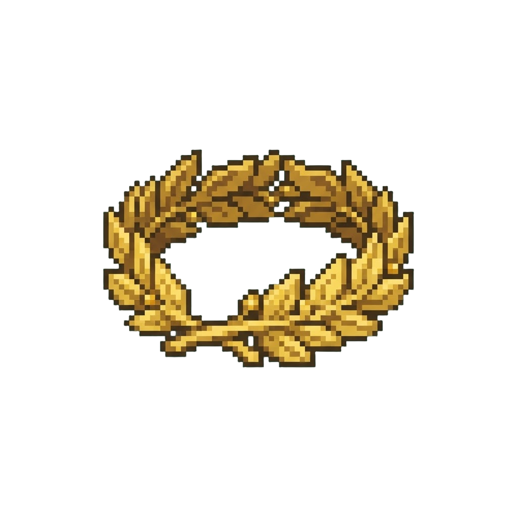 A Golden Laurel Wreath Crown