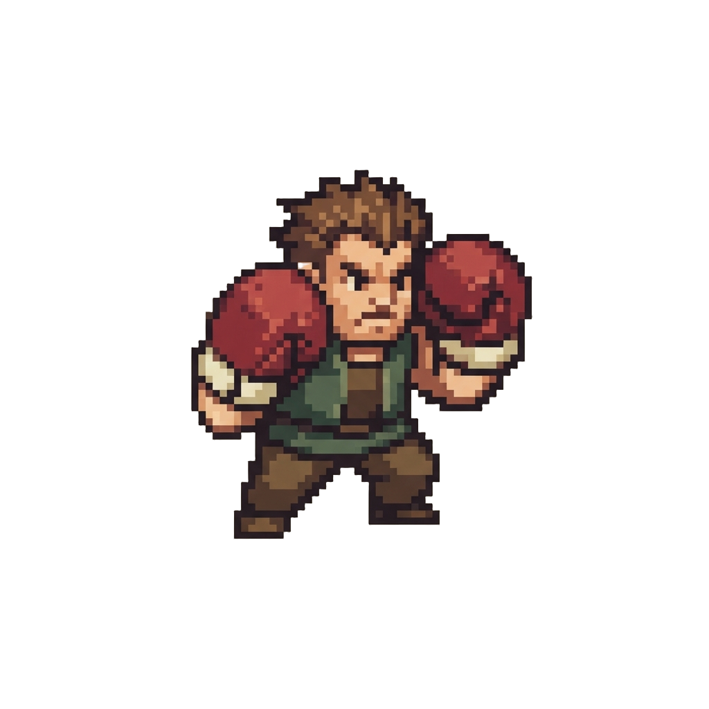 A Heavy Thug with Giant Boxing Gloves