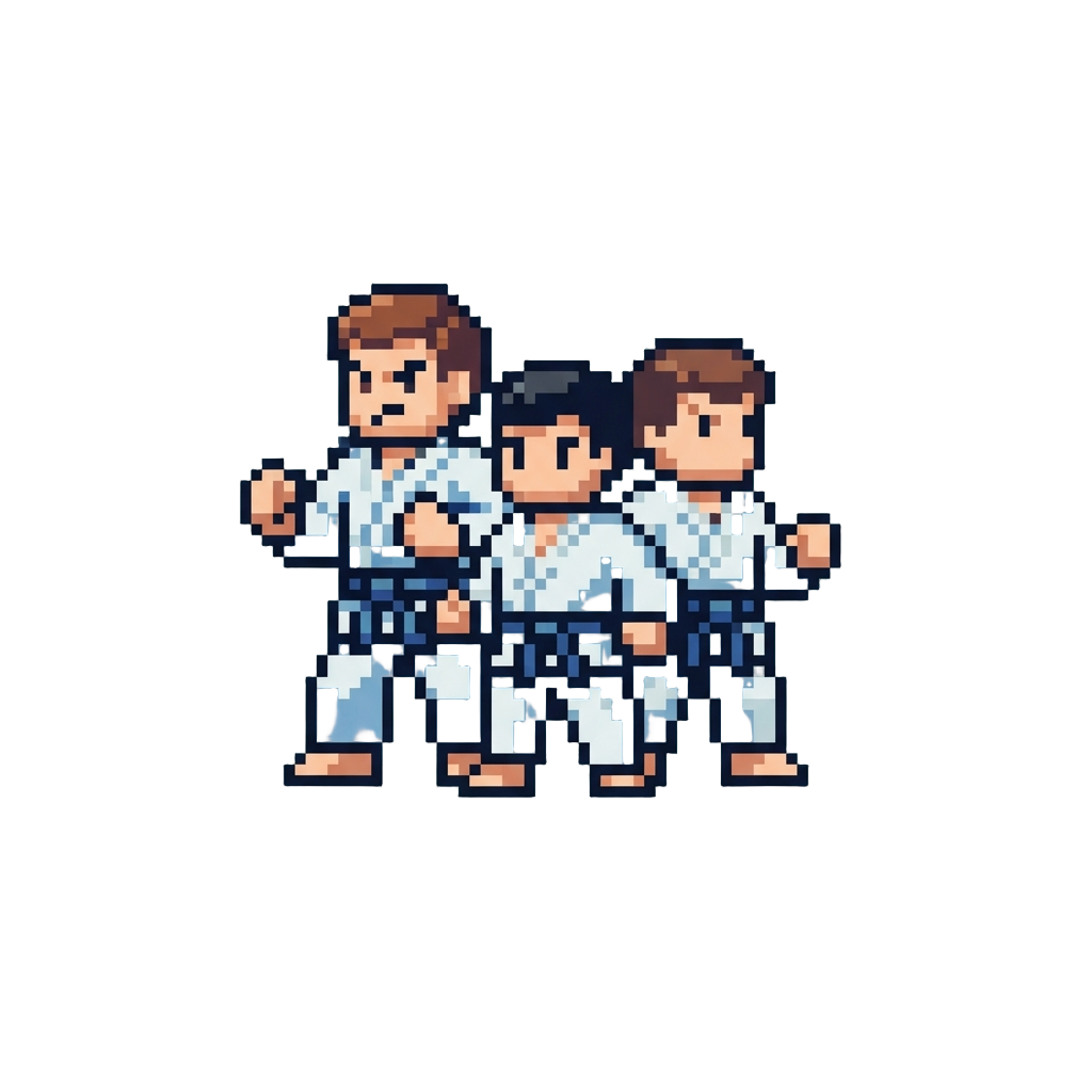 A Trio of Karate-costumed Toy Thugs