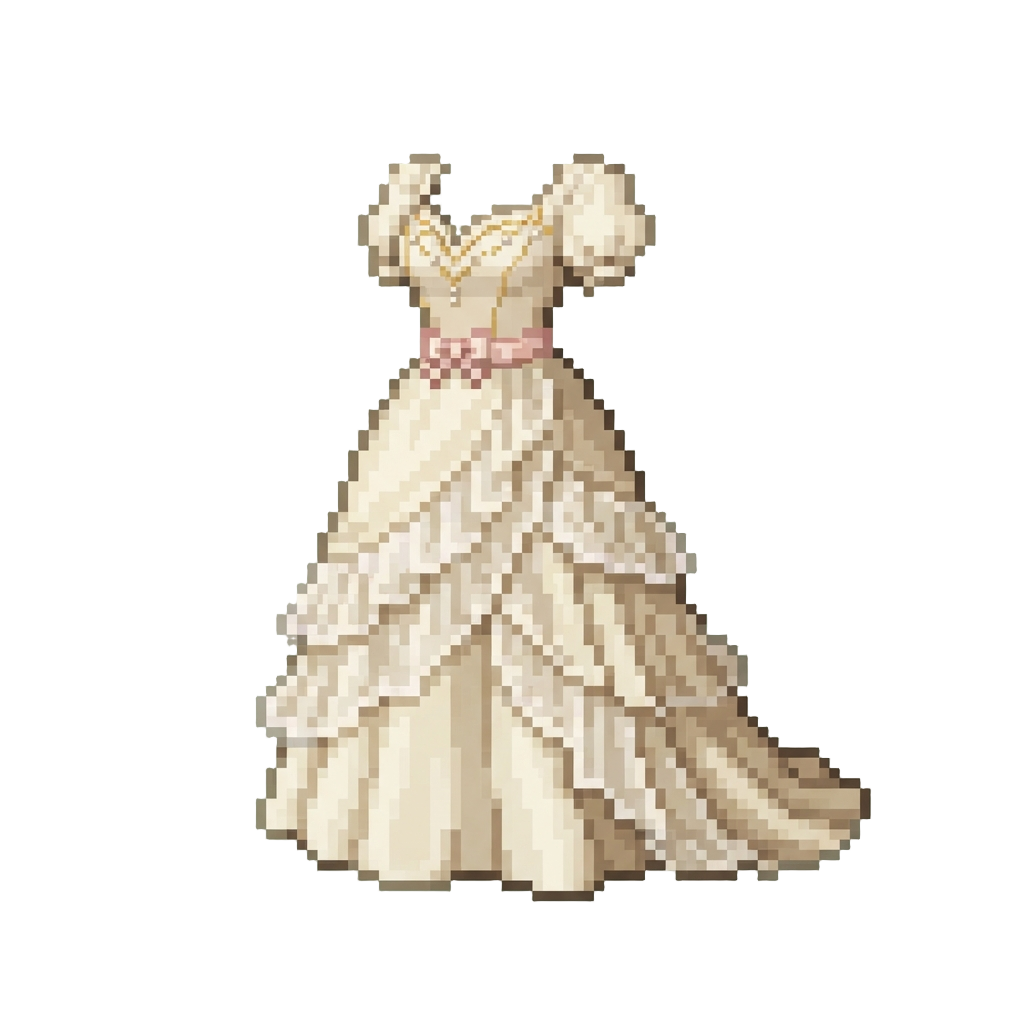 A Romantic Sweetheart-neckline Gown with Soft Cascading Ruffles