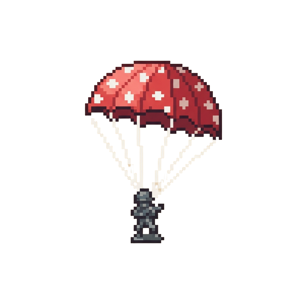 A Polka-dot Toy Parachute