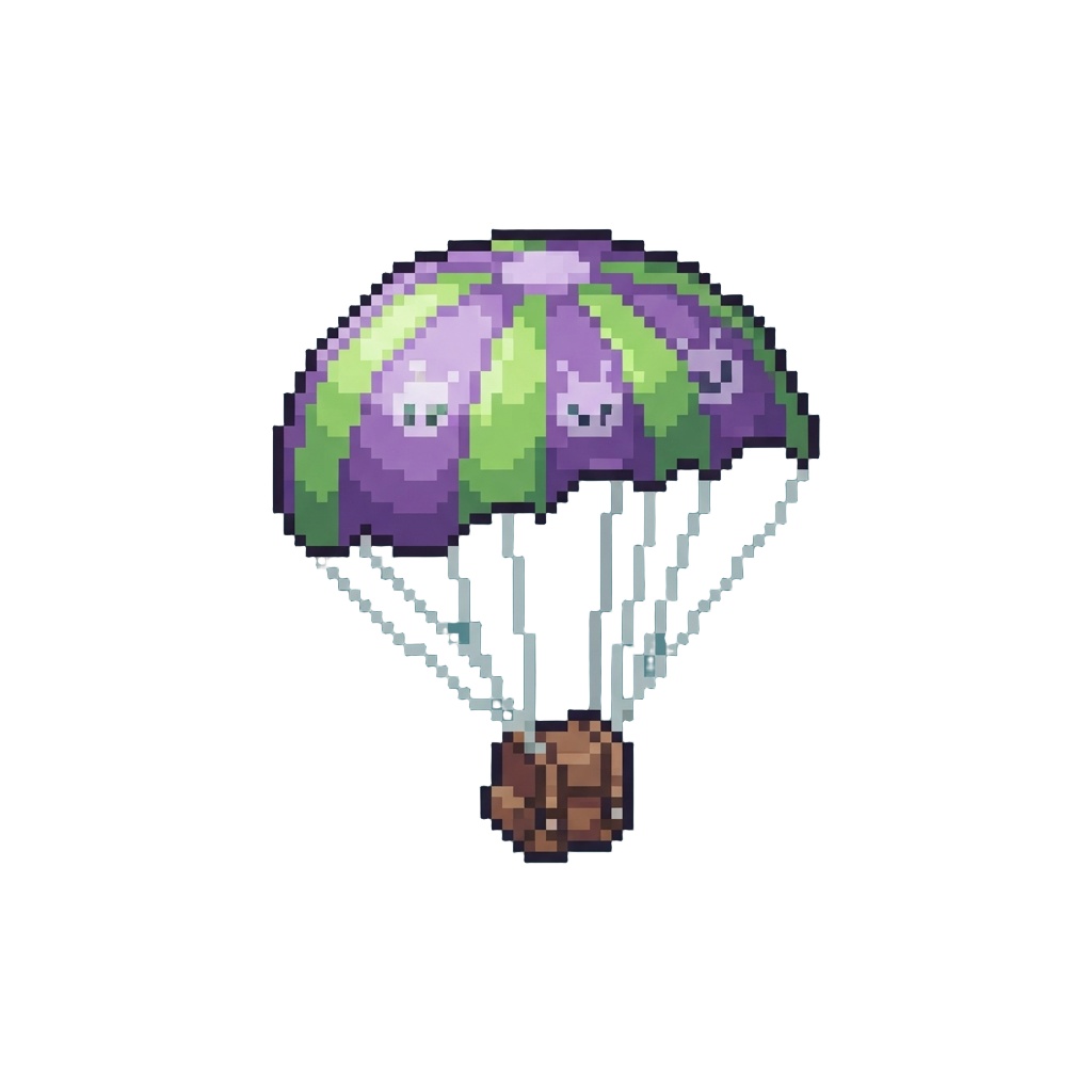 A Tiny Alien-patterned Parachute