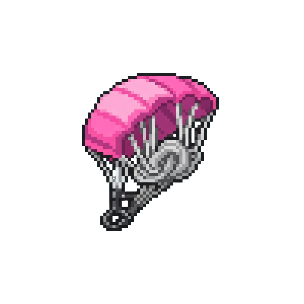 A Neon Pink Stunt Parachute