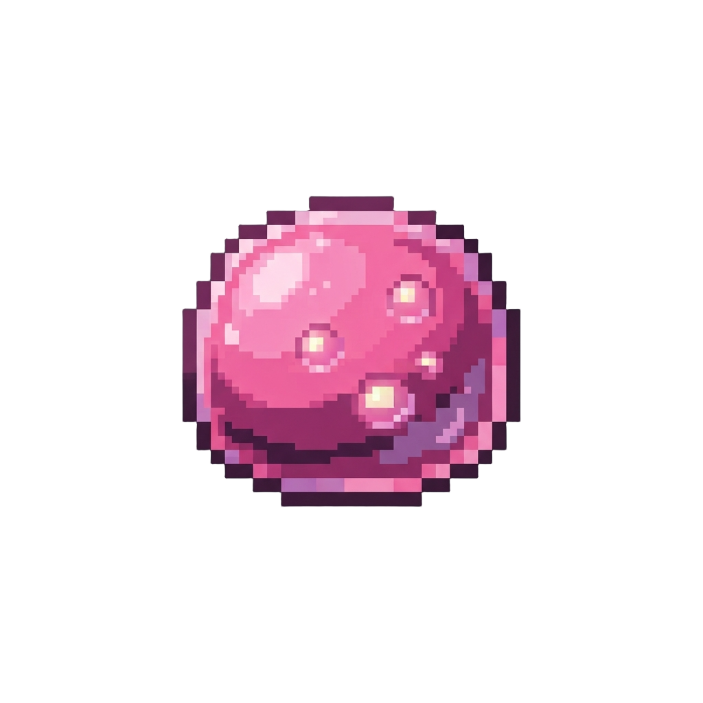 Glowing Pink Plasma Slime