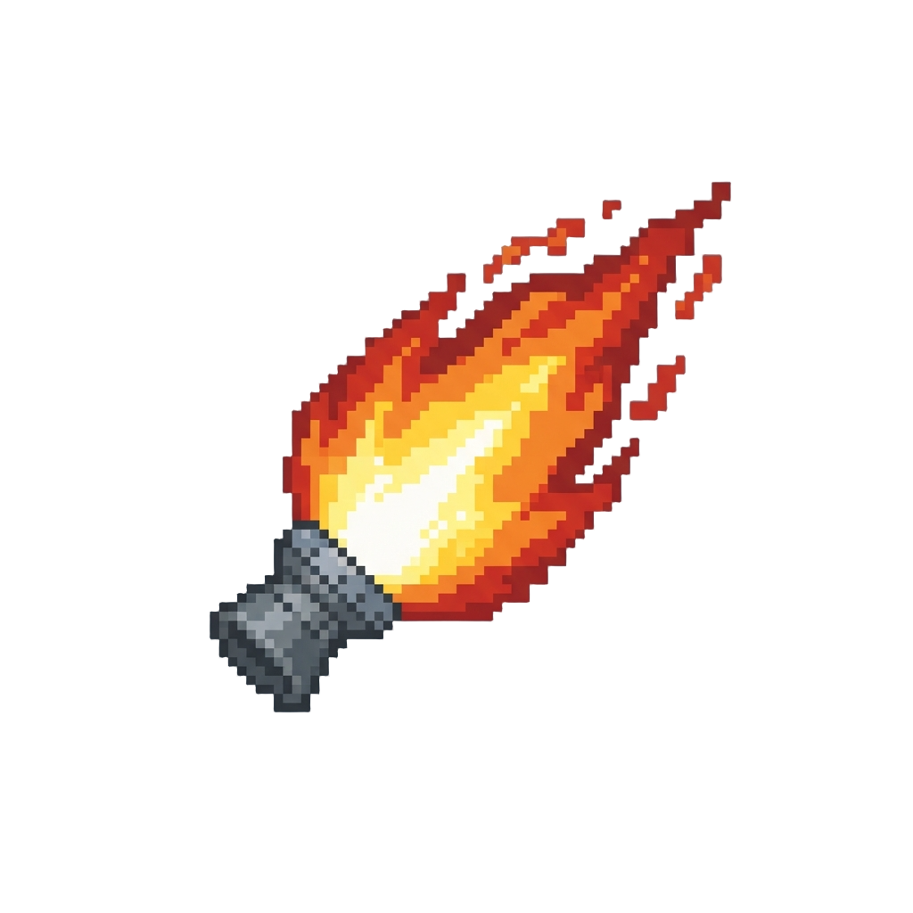 A Fiery Rocket Exhaust Glow