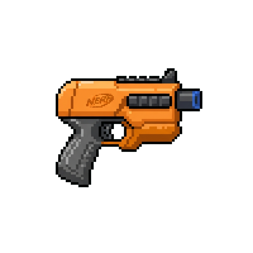 A Bright Orange Nerf Blaster