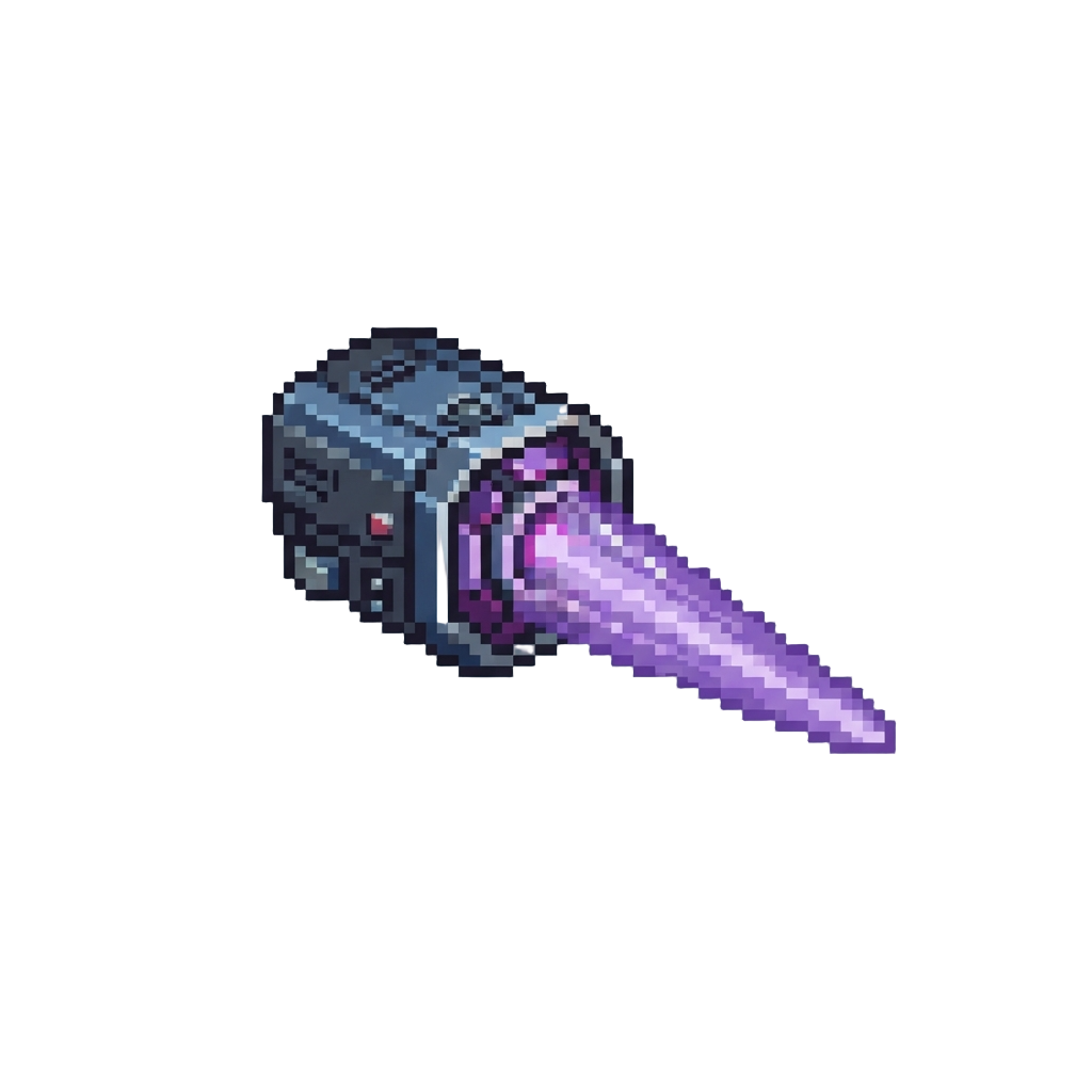 A Purple Tractor Beam Laser