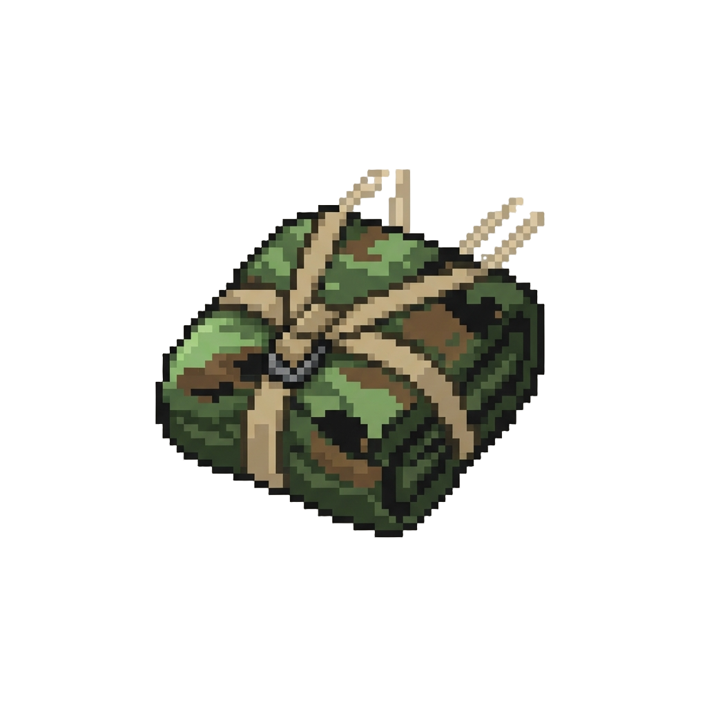 A Camouflage Military Parachute