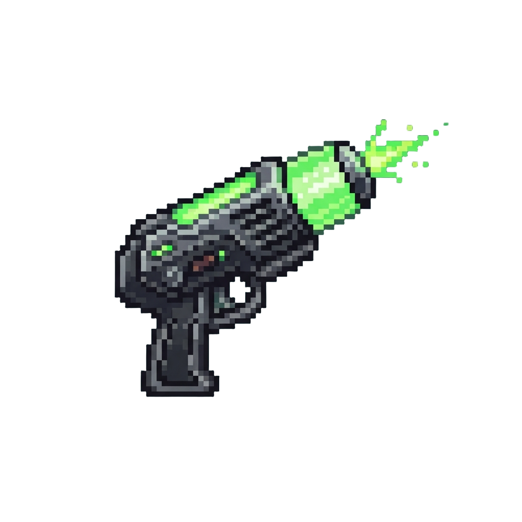 A Neon Green Disintegrator Ray