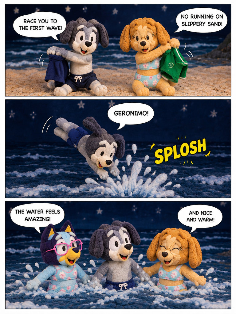 Nighttime Beach Splash (page 3 of 4)