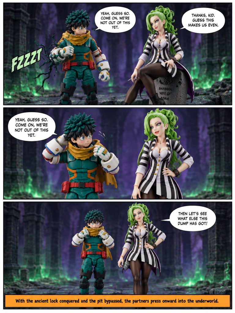 deku and beetlejuice in Synchronized Escape (page 4 of 4)