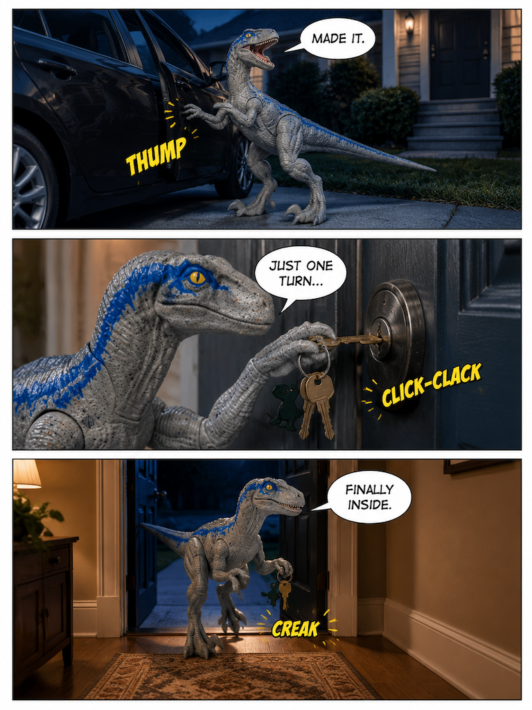 Blue The velociraptor dave’s hot chicken visit!!! (page 6 of 8)
