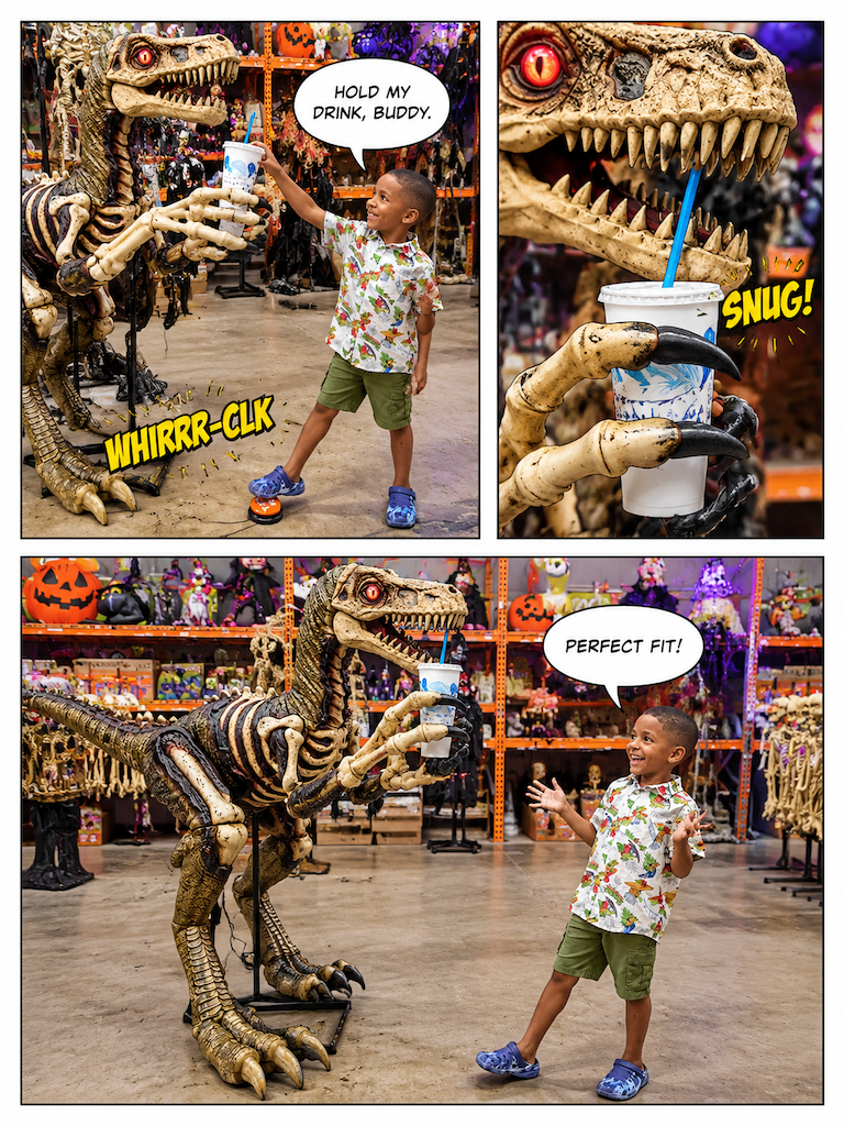 The Thirsty Dinosaur in Aisle Four (page 3 of 4)