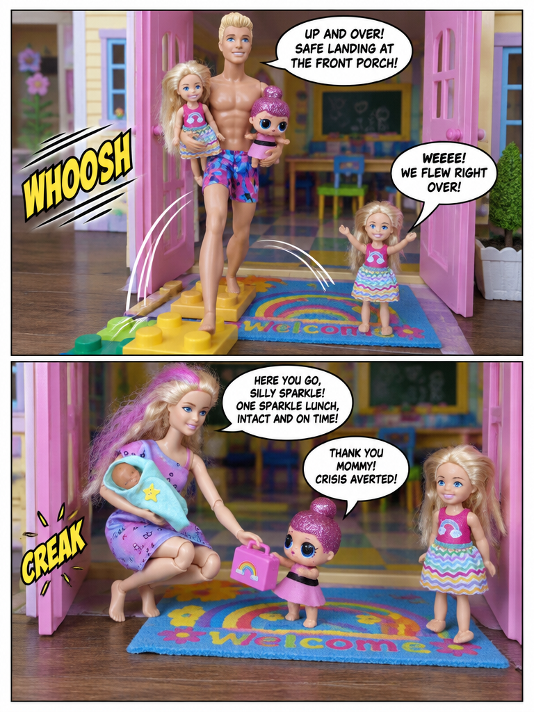 Morning Rush to the School Steps (page 3 of 4)