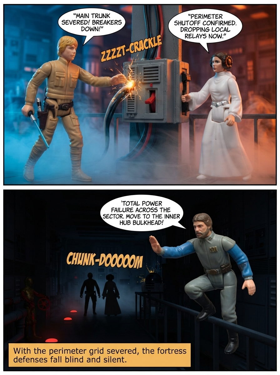 ⭐️Star Wars TVC 🗡 Breach at the Power Hub 💬 Comic Story part 5 (page 3 of 4)