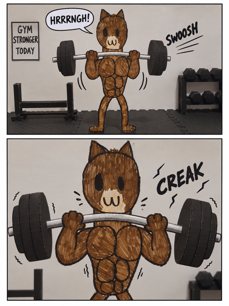 Gym Day for the Buff Cat (page 3 of 4)