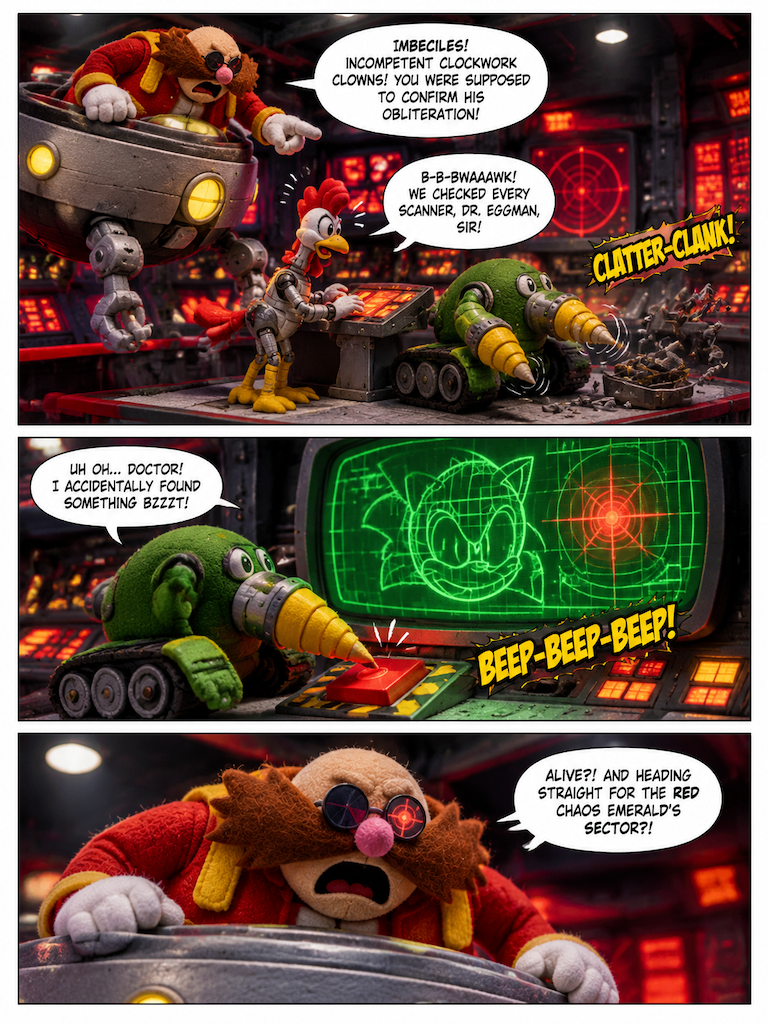 SONIC THE HEDGEHOG ADVENTURES issue 11# airborne to Emerald Town (page 3 of 4)