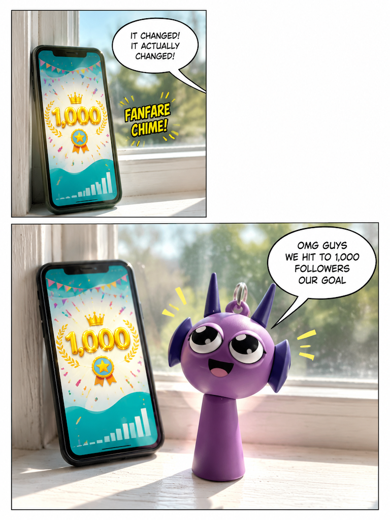Yes our goal is here 1,000 followers (page 3 of 4)