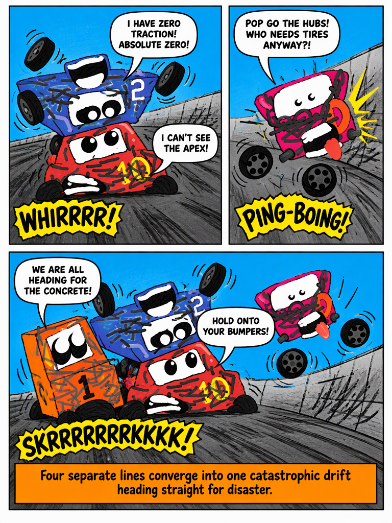 The Four-Car Tangled Finish (page 2 of 4)