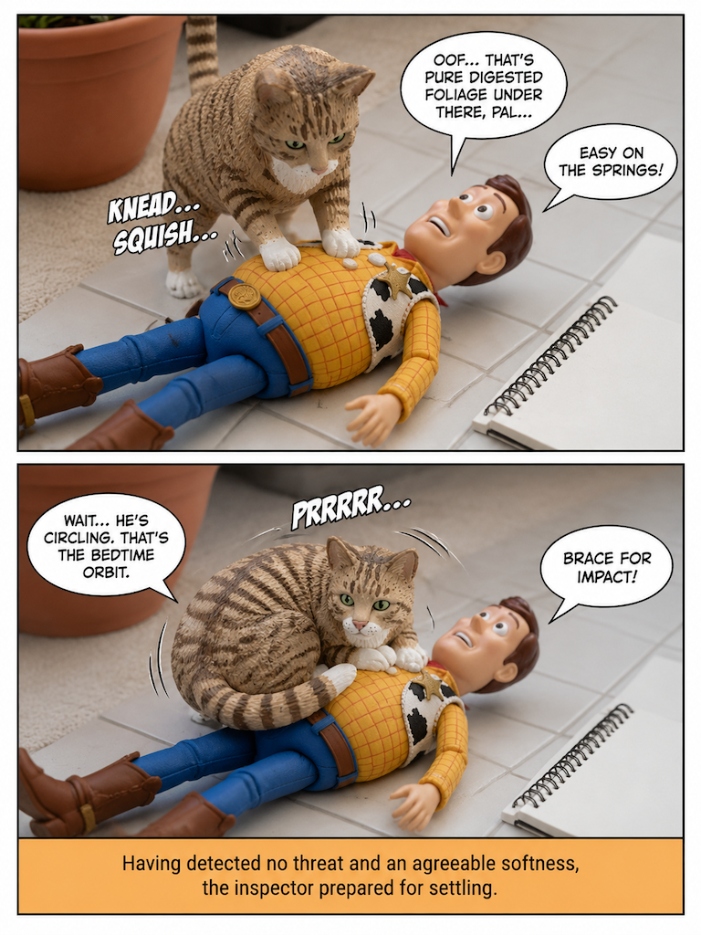 Sheriff Woody: The Feline Cushion (page 2 of 4)