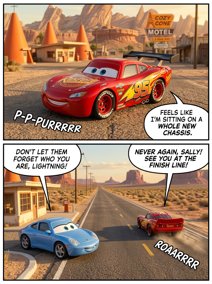 McQueen going to rust-eze racing center (page 3 of 4)