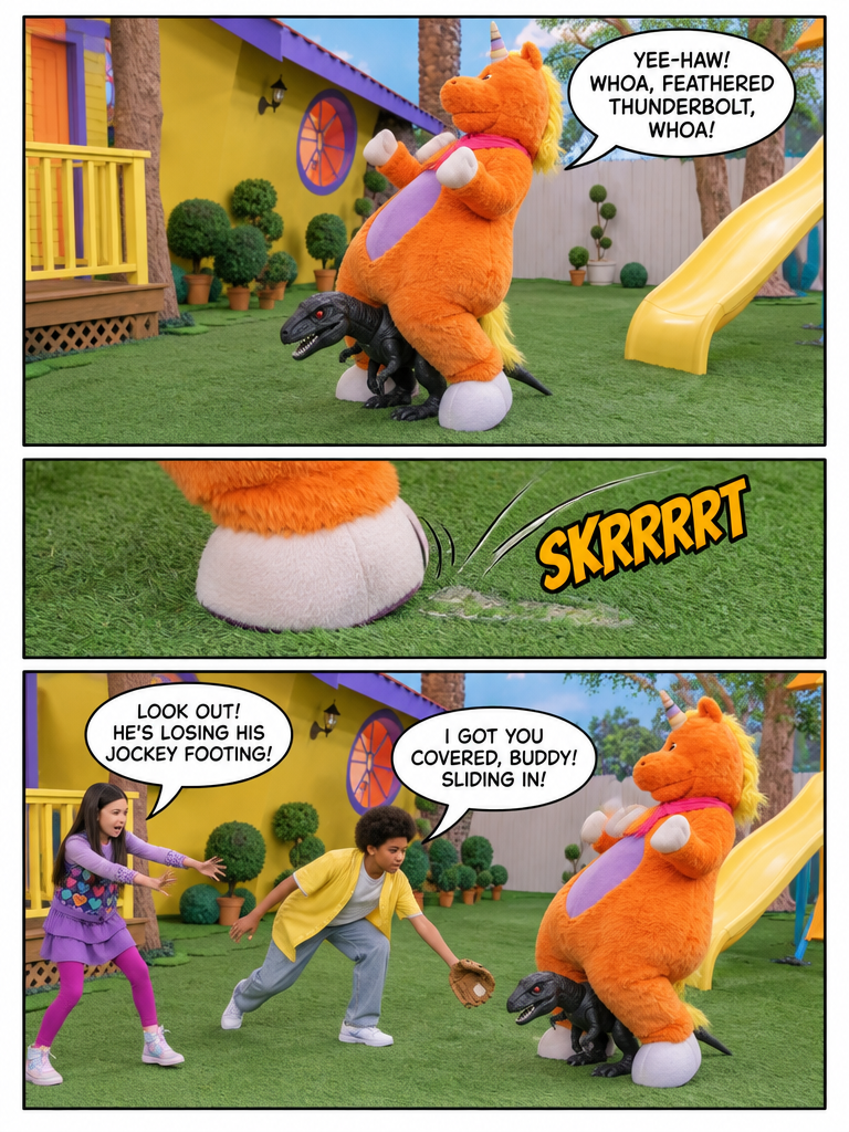 Dinosaur rodeo in the Courtyard (page 2 of 4)