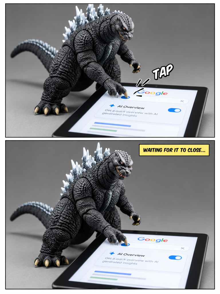 Godzilla Versus the Unswitchable AI Overview (page 2 of 4)