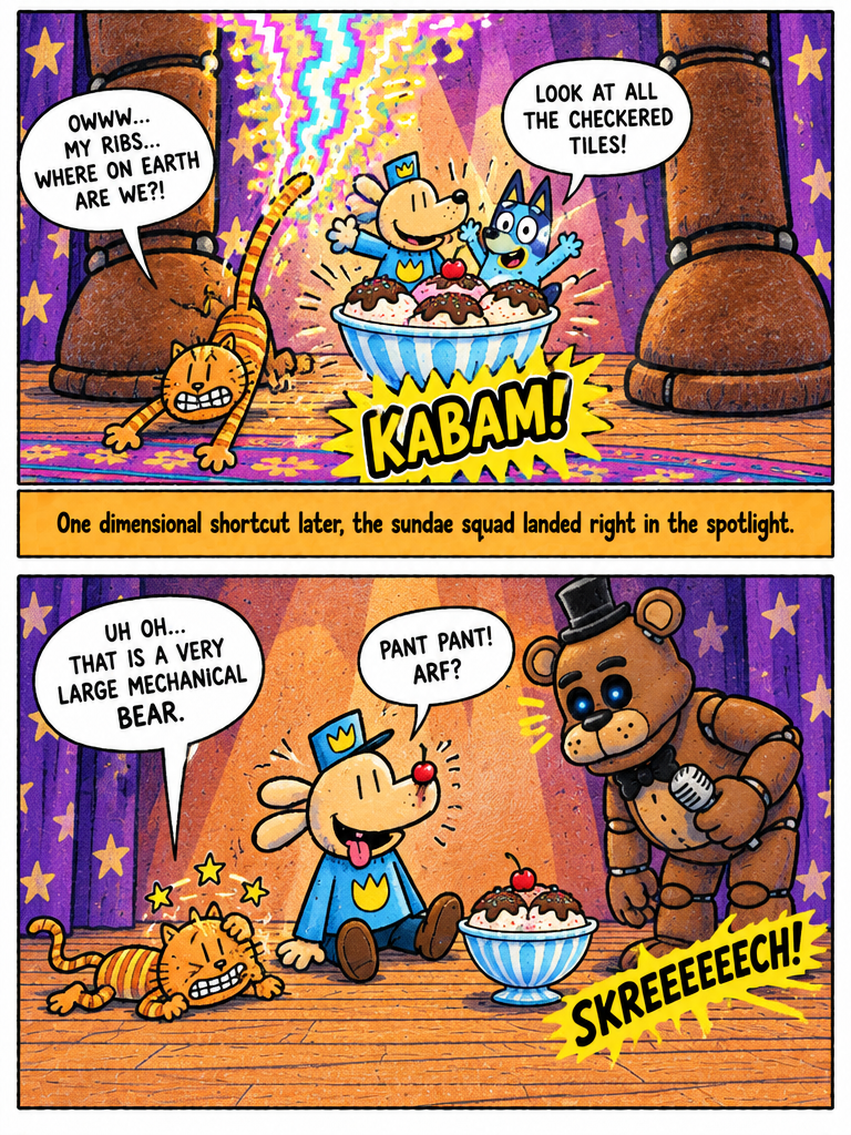 Dog Man: Portal Jump to Freddy's! (page 2 of 4)