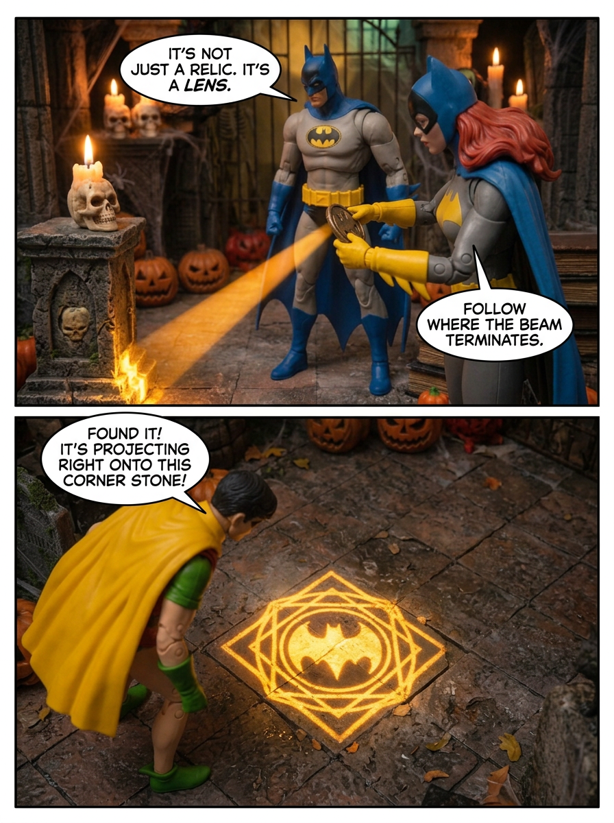 🦇 Bat Family  The Cipher of the Crypt 💬 Comic Story part 4 (page 2 of 8)
