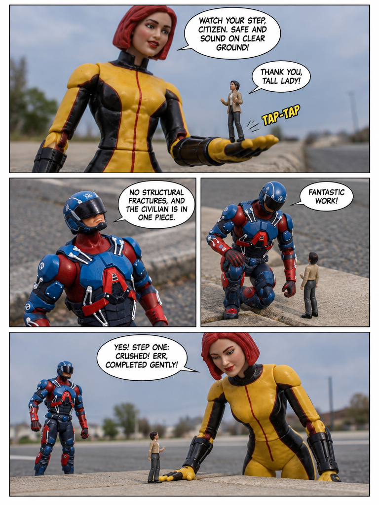 atom and Giganta in Hero Lesson 101: Big Steps (page 3 of 4)