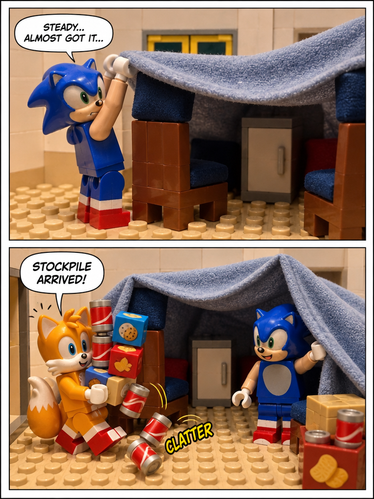 Fort of Blankets and Cold Drinks (page 3 of 4)