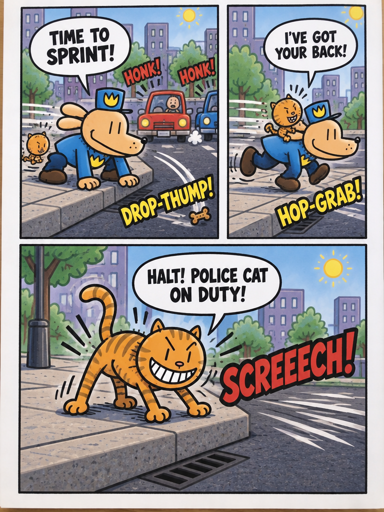 Sidewalk Chase and the Great Biscuit Catch (page 2 of 4)