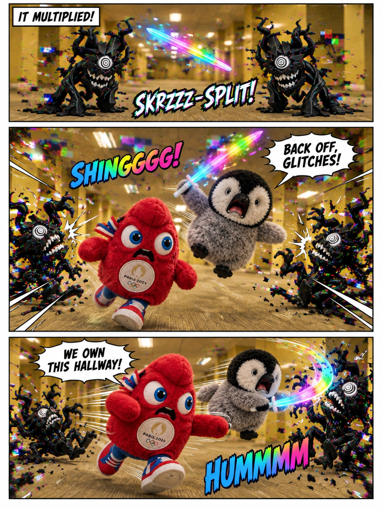 Rainbow Blade in the Endless Corridor of backrooms (page 4 of 4)
